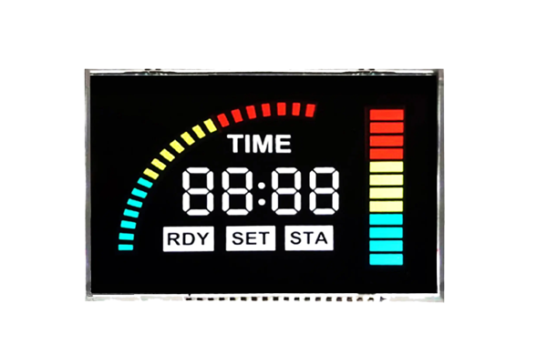 L'angle de vue différent de l'écran LCD du segment